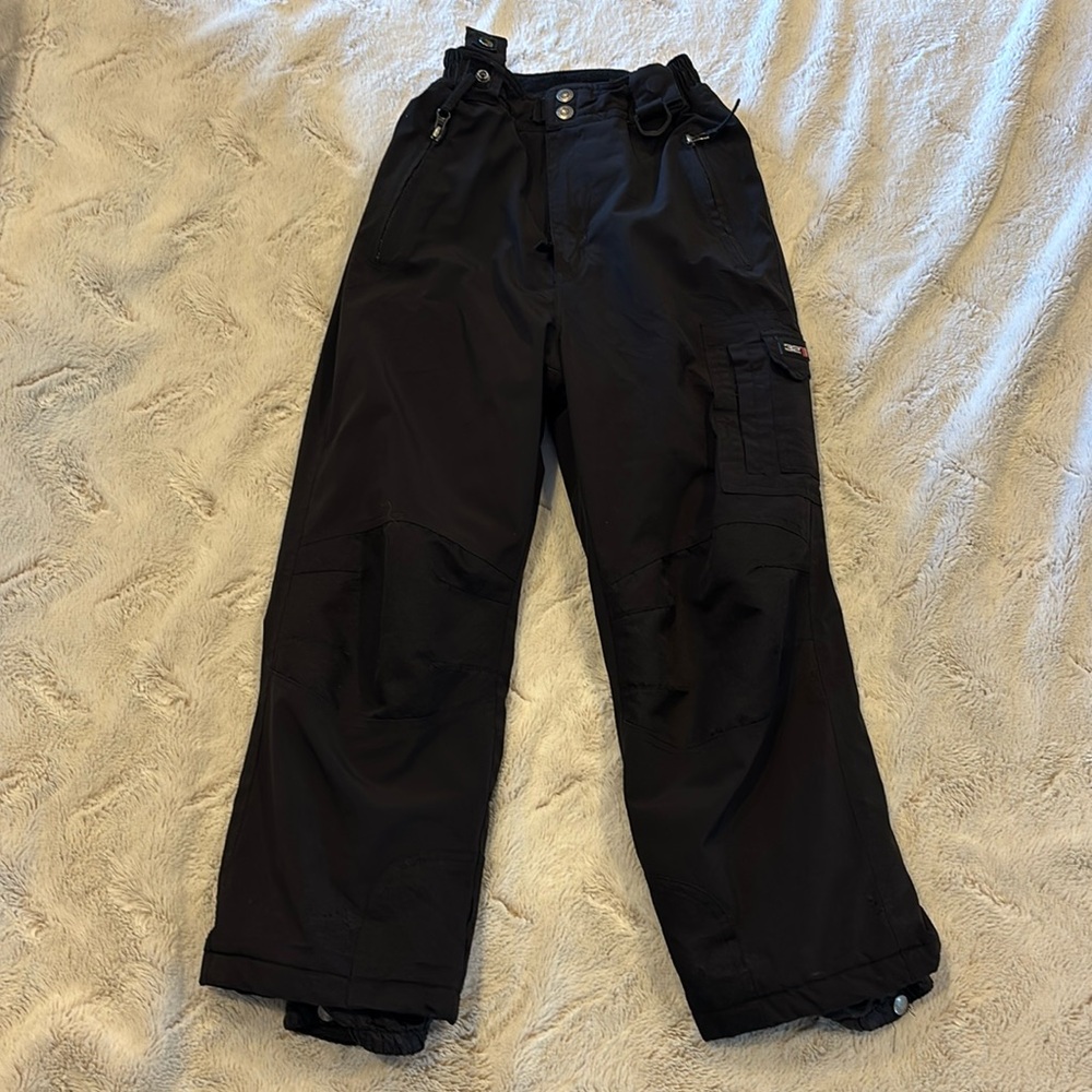Black snow pants size 10/12